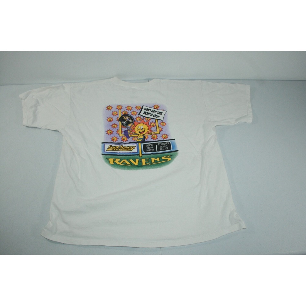 Rare Baltimore Ravens Sun Chasers Tan‎ Authority T-Shirt Size XL